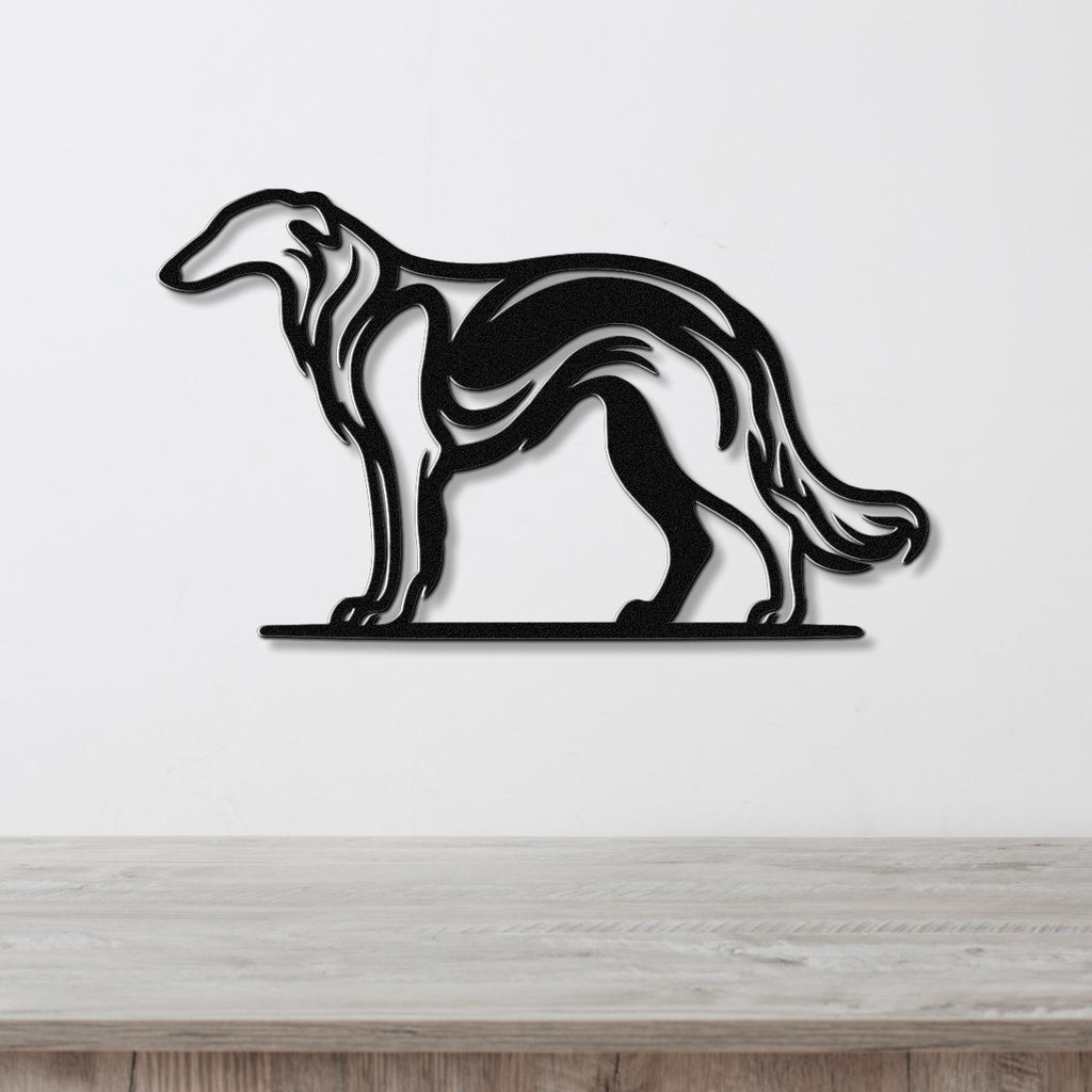 Borzoi Dog Metal Wall Art