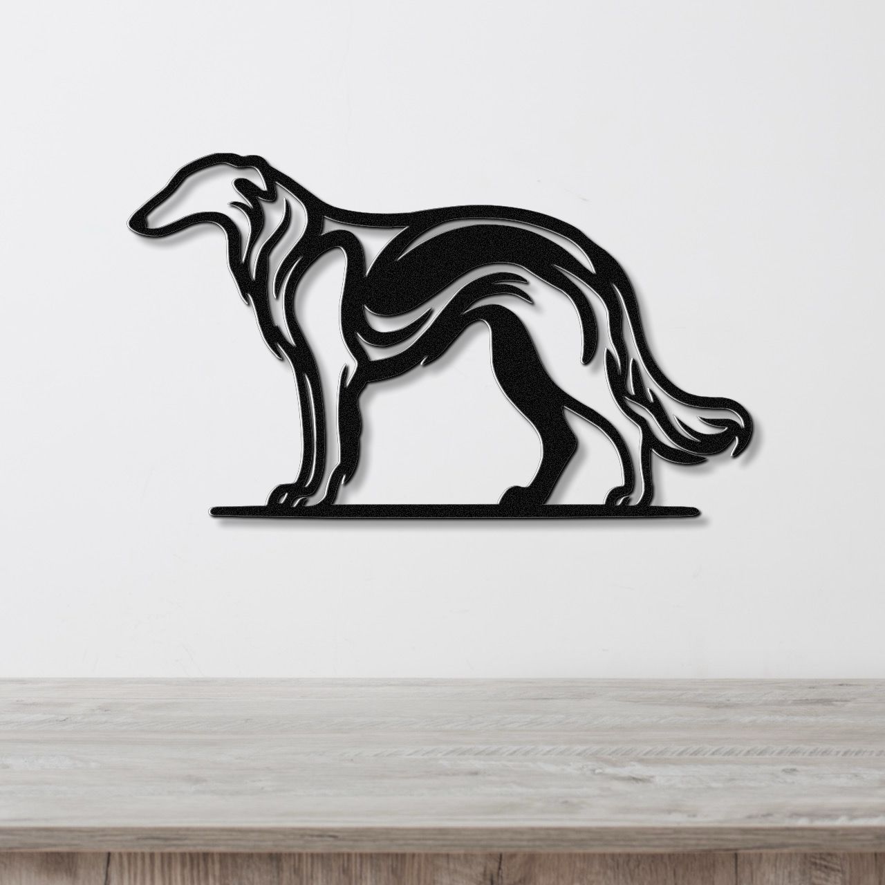 Borzoi Dog Metal Wall Art