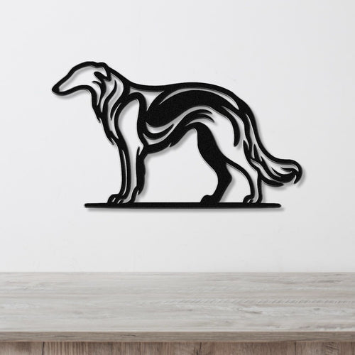 Borzoi Dog Metal Wall Art