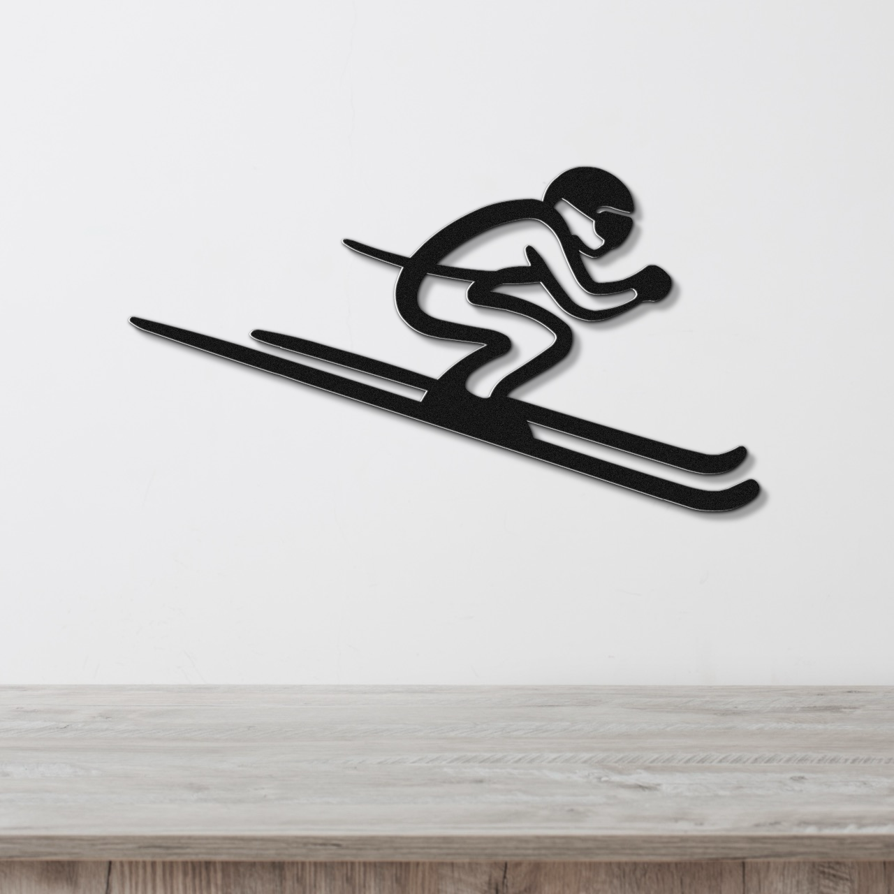 Skiing Metal Wall Art