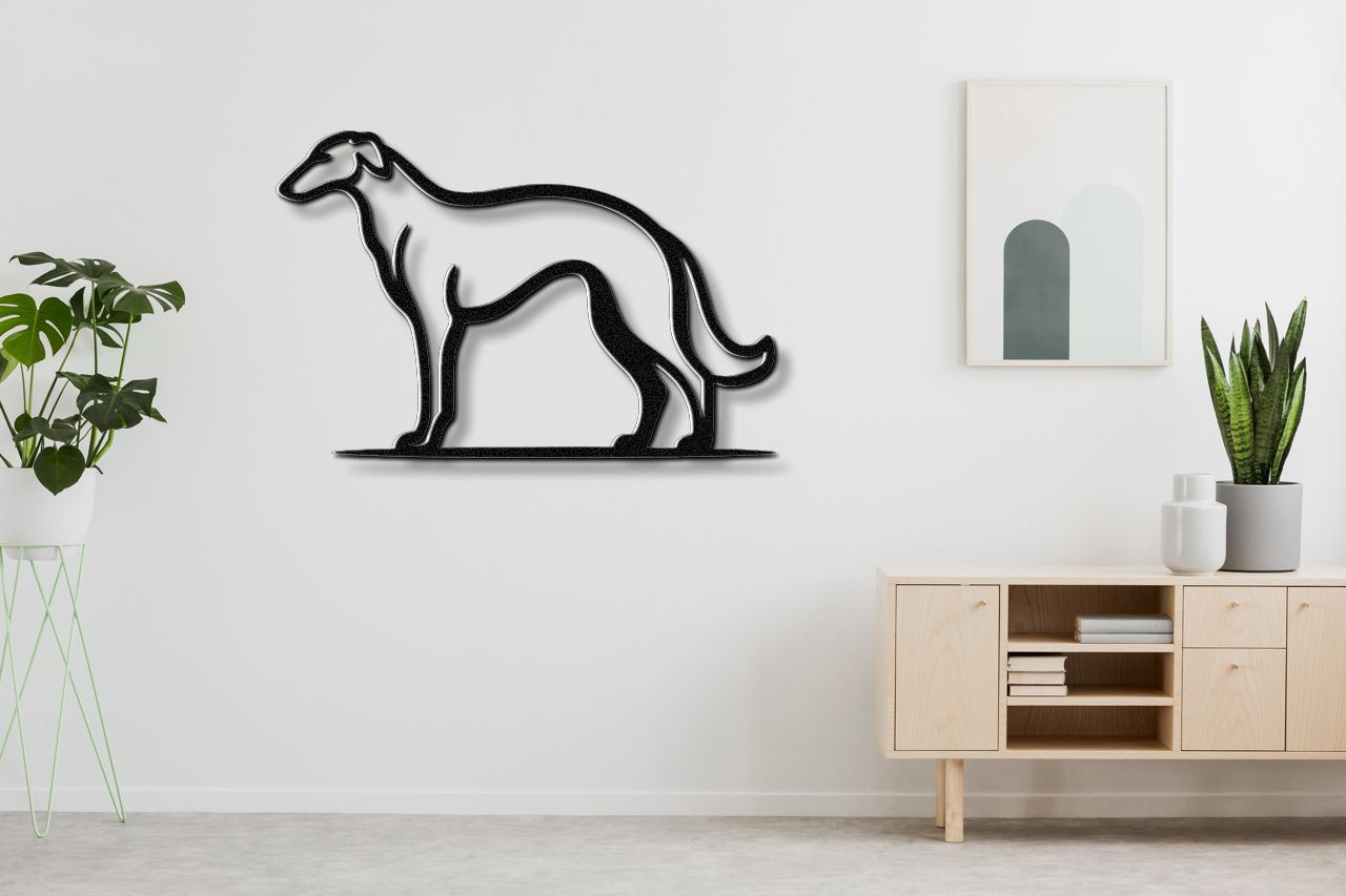 Borzoi Dog Metal Wall Art