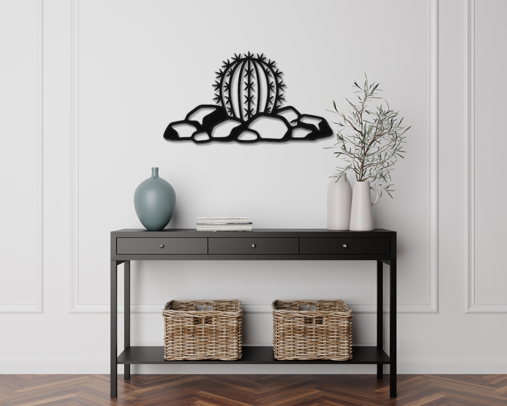 Barrel Cactus Metal Wall Art