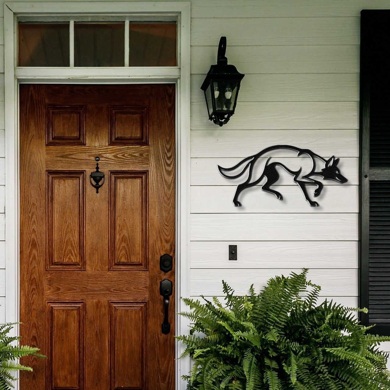 Sneaky Coyote Metal Wall Art