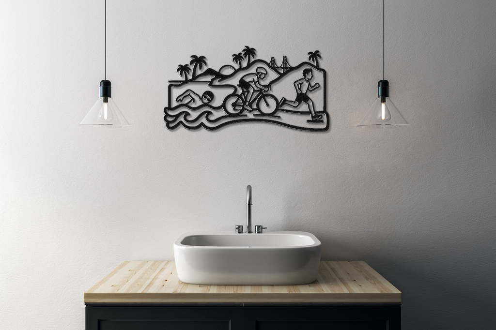 Santa Cruz Triathlon Metal Wall Art