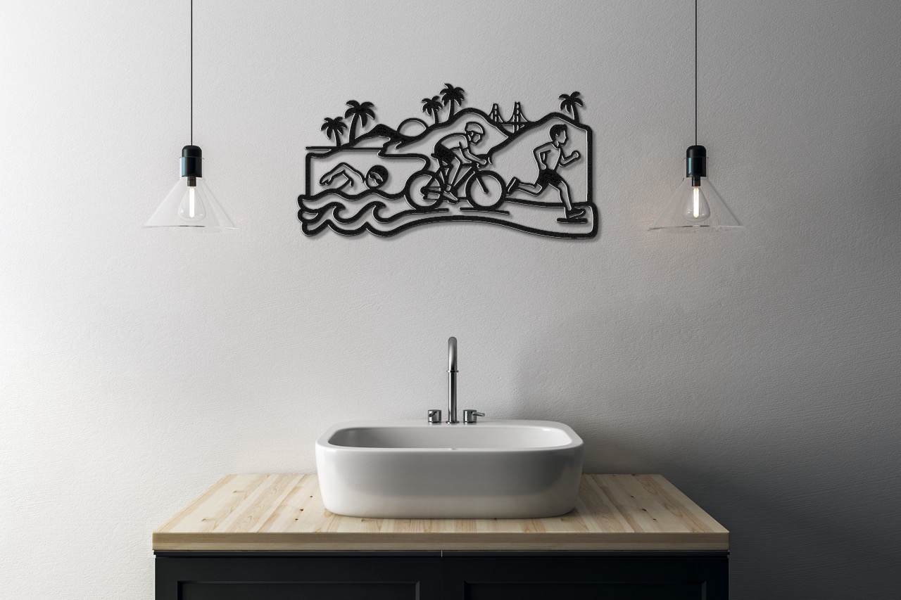 Santa Cruz Triathlon Metal Wall Art