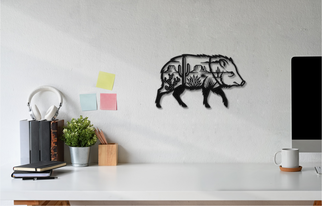 Javelina Desert Metal Wall Art