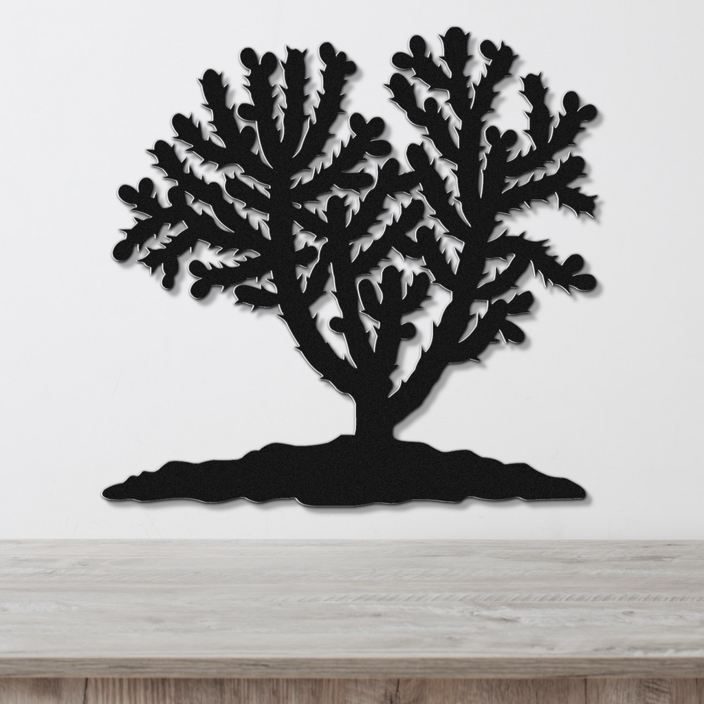 Cholla Cactus Metal Wall Art