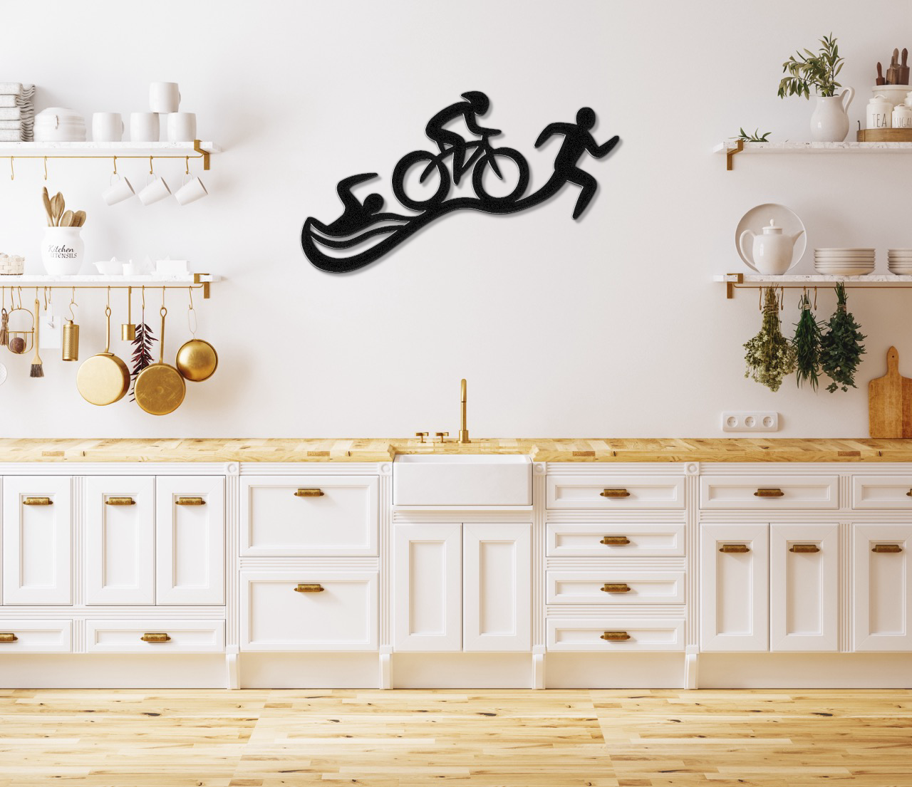 Triathlon Metal Wall Art