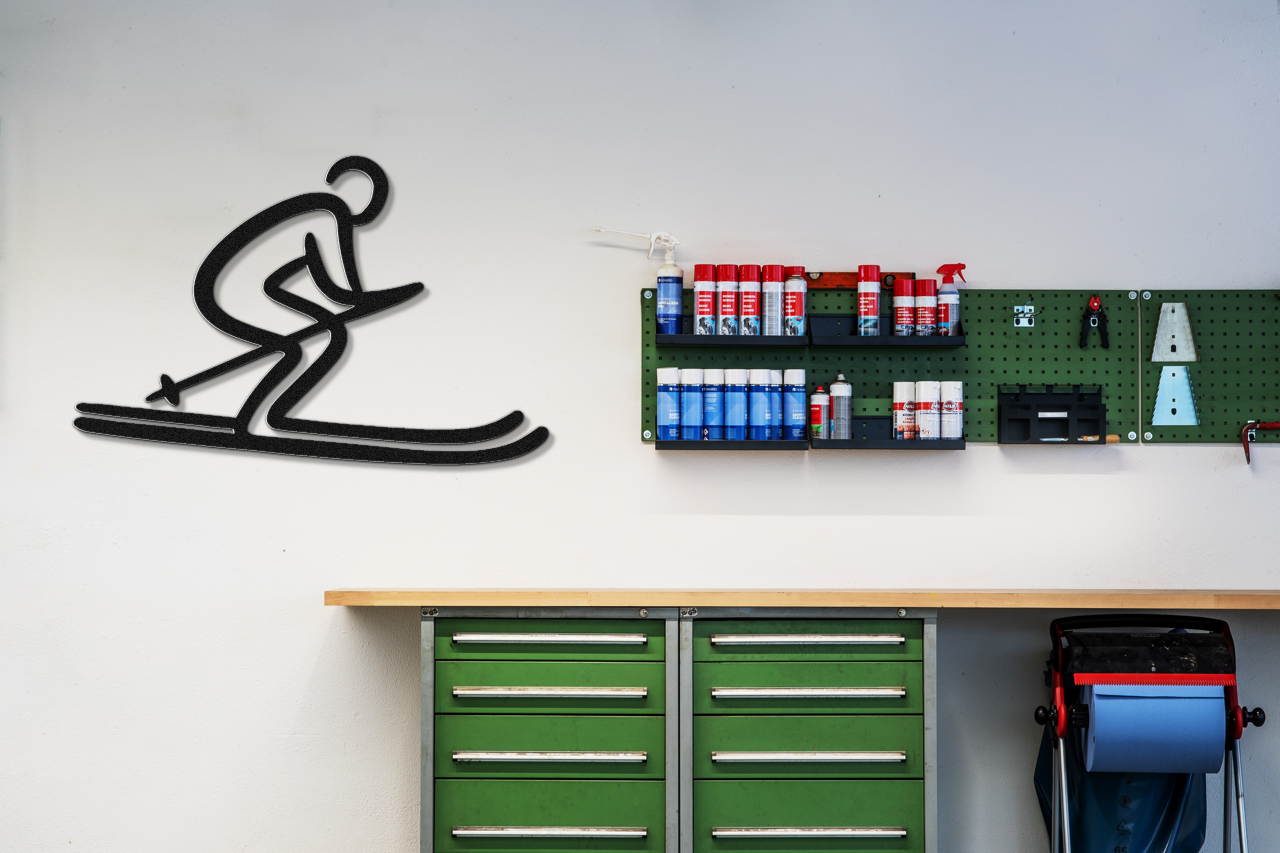 Skiing Metal Wall Art