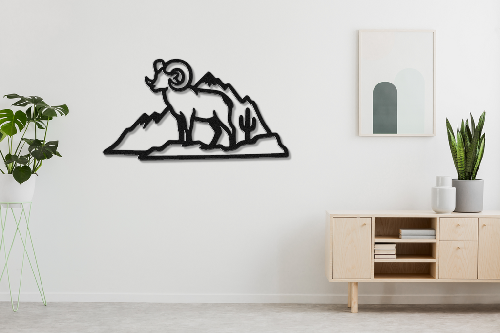 Desert Bighorn Sheep Metal Wall Art