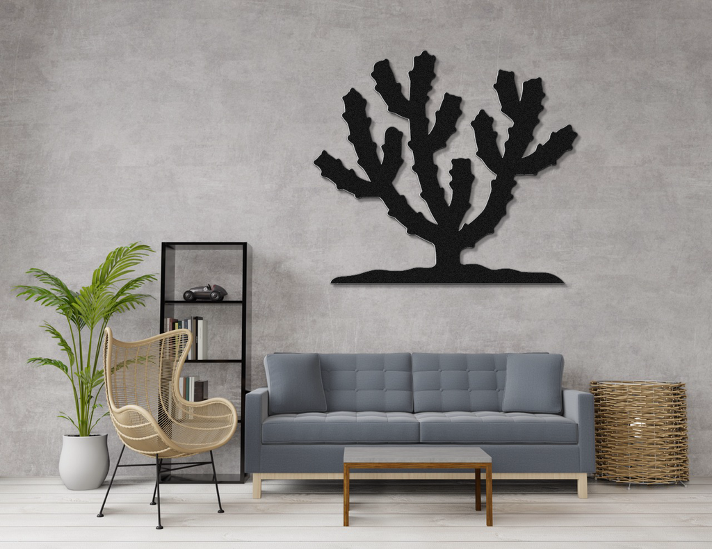 Cholla Cactus Metal Wall Art