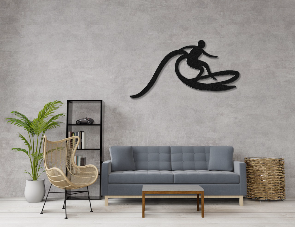 Surfer Metal Wall Art