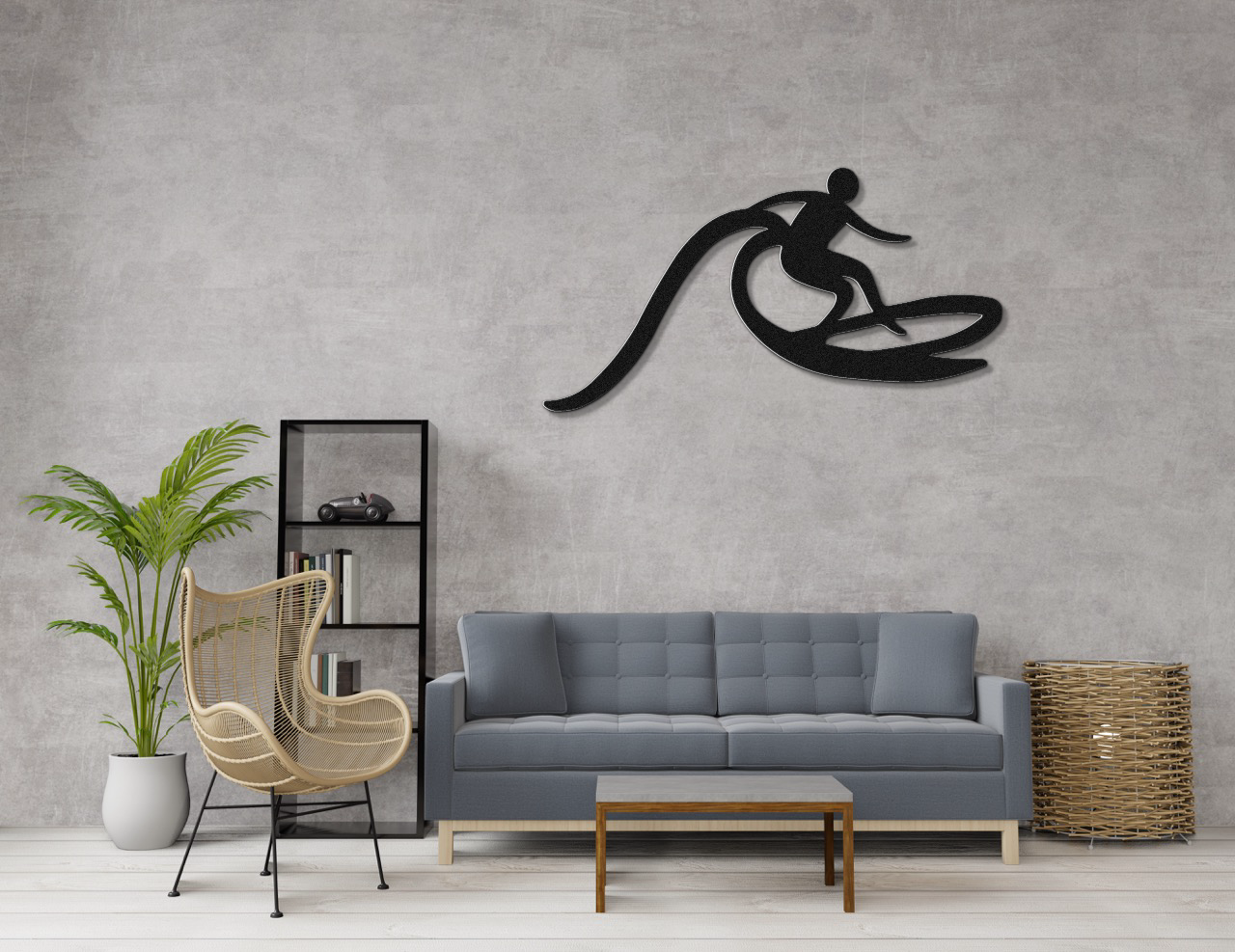 Surfer Metal Wall Art