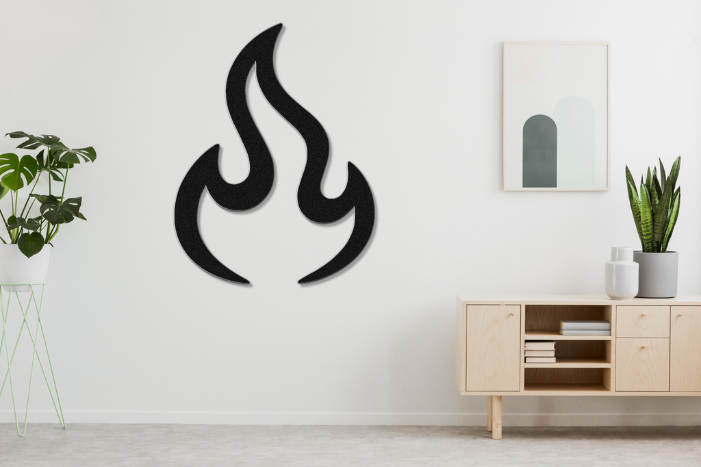 Abstract Fire Metal Wall Art
