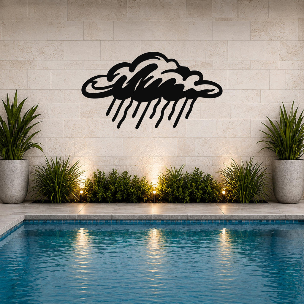 Décoration murale en métal en forme de nuage