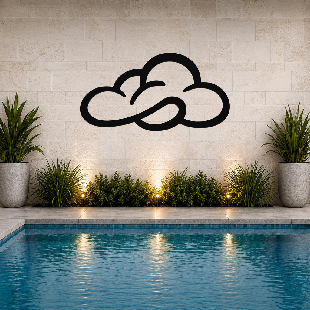 Décoration murale en métal en forme de nuage