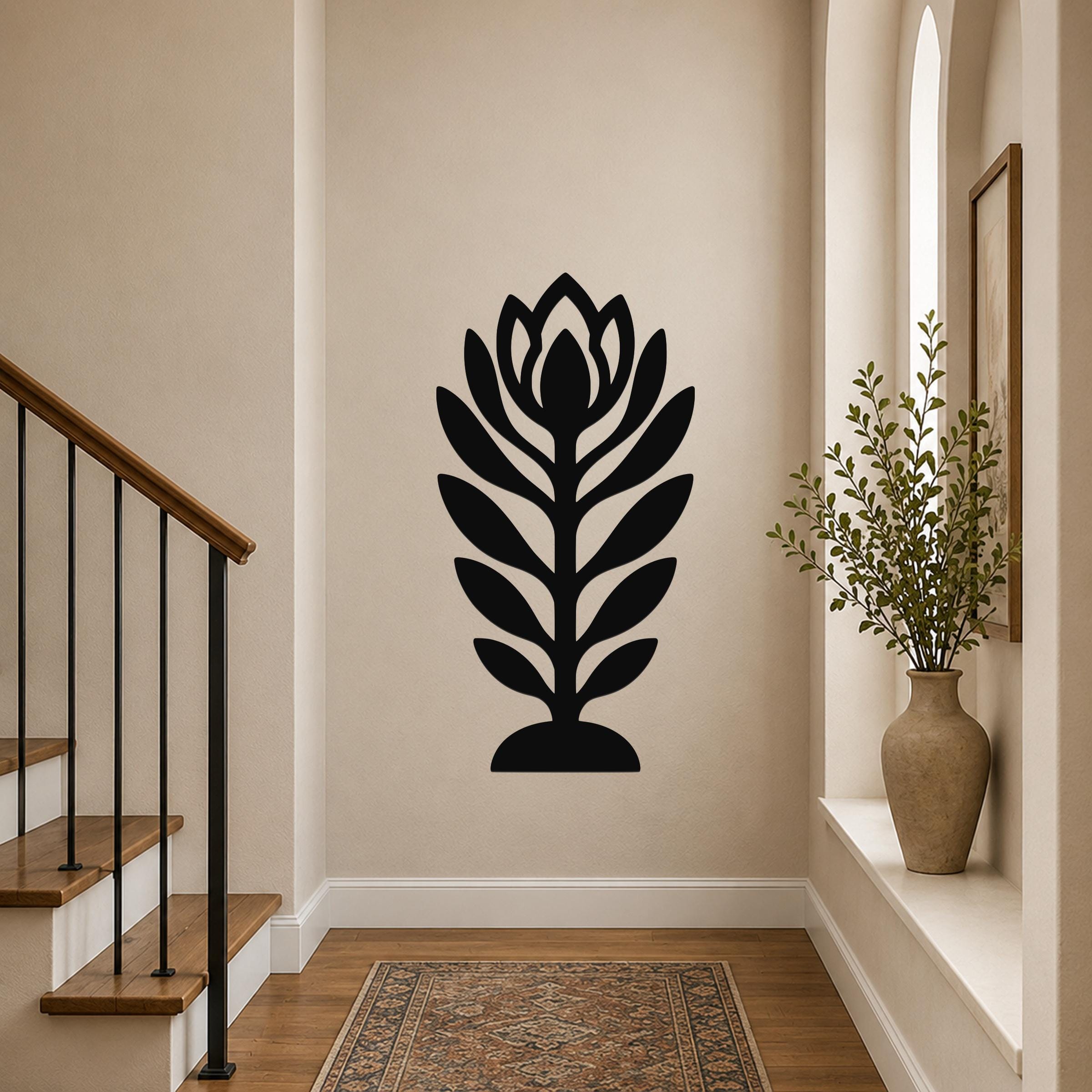 Wildflower Metal Wall Art Indoor Outdoor Waterproof Steel Decor for Patio Living Room