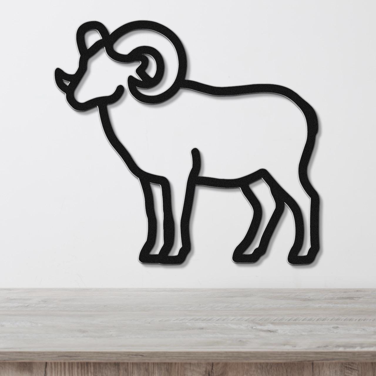 Bighorn Sheep Metal Bold Organic Sculpture: Weatherproof Steel Wildlife Art, Indoor Outdoor | Mountain Home Decor, Nature Inspired Gift