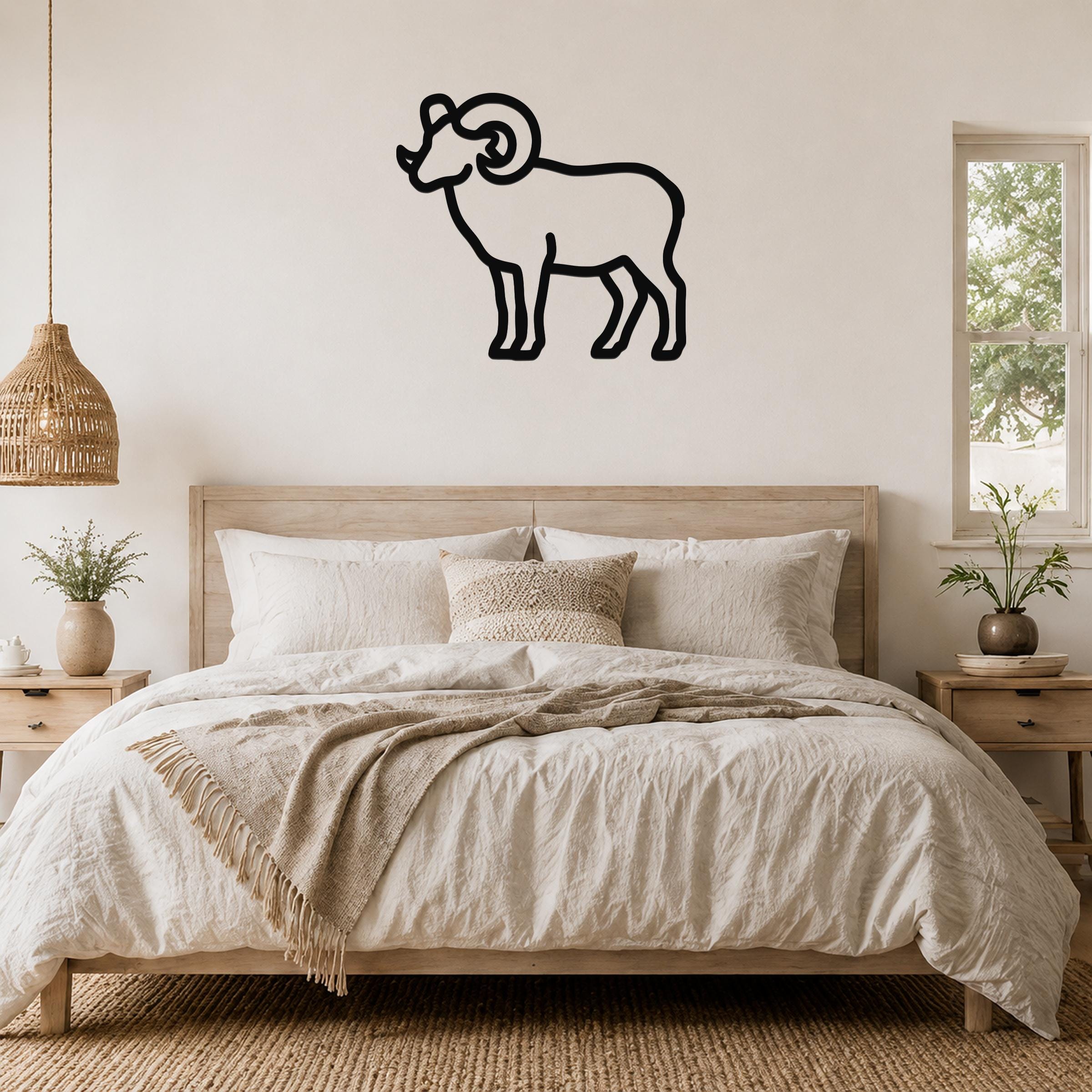 Bighorn Sheep Metal Bold Organic Sculpture: Weatherproof Steel Wildlife Art, Indoor Outdoor | Mountain Home Decor, Nature Inspired Gift