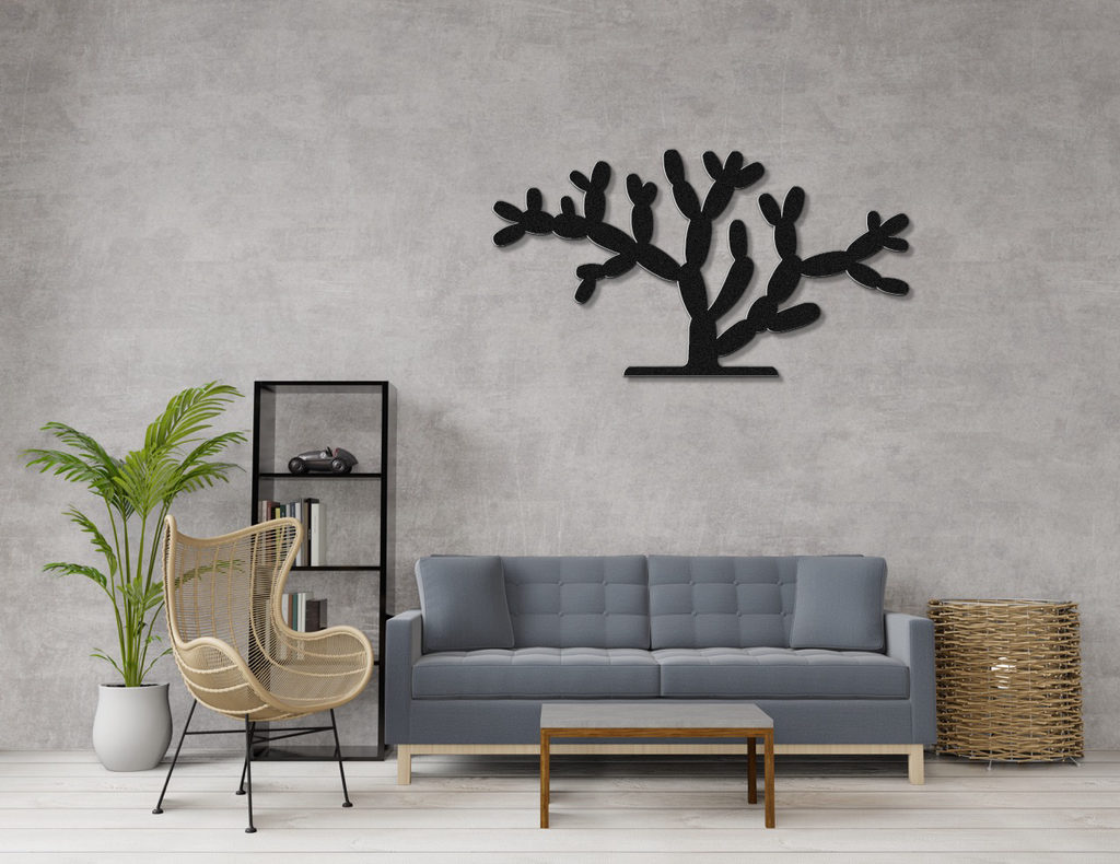 Cholla Cactus Metal Wall Art