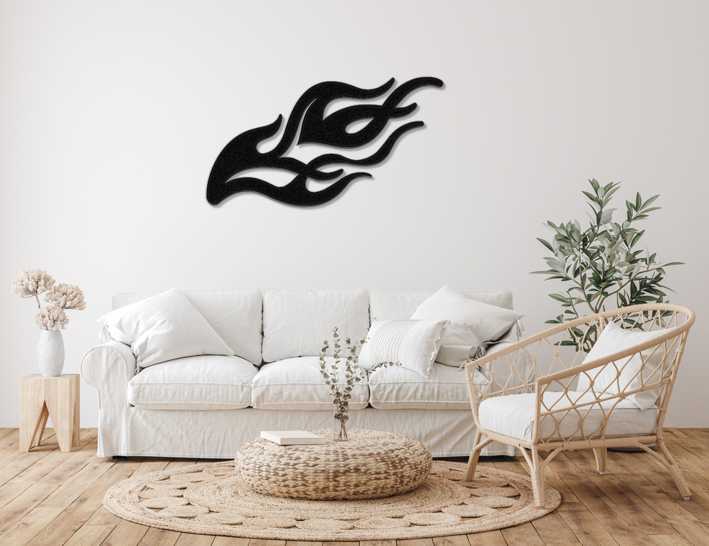Abstract Fire Metal Wall Art