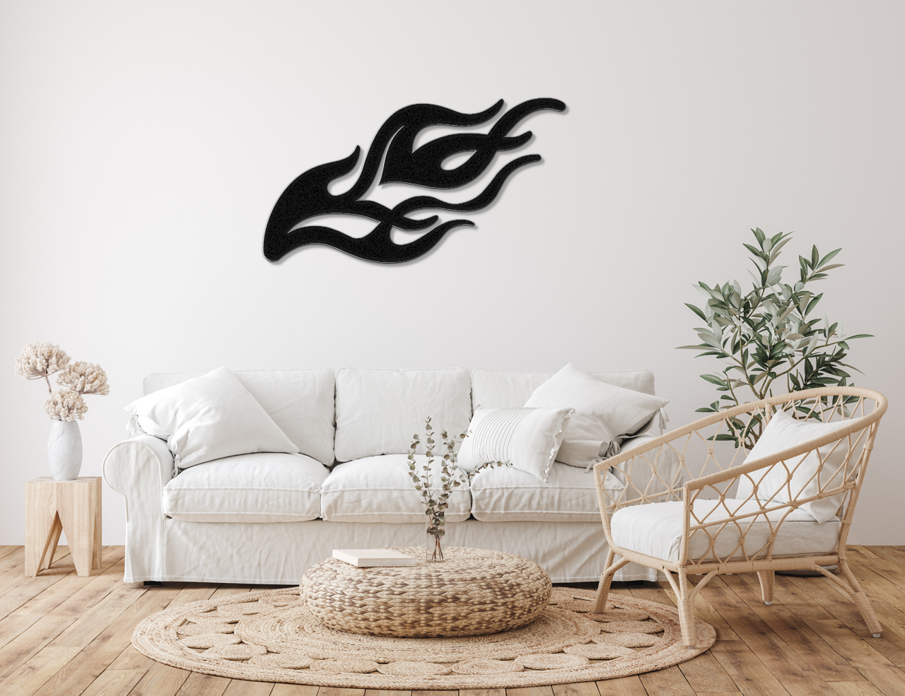Abstract Fire Metal Wall Art
