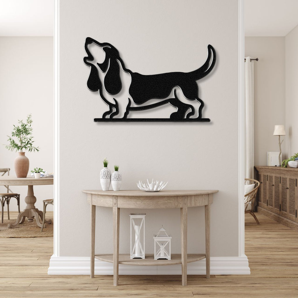 Basset Hound Metal Wall Art