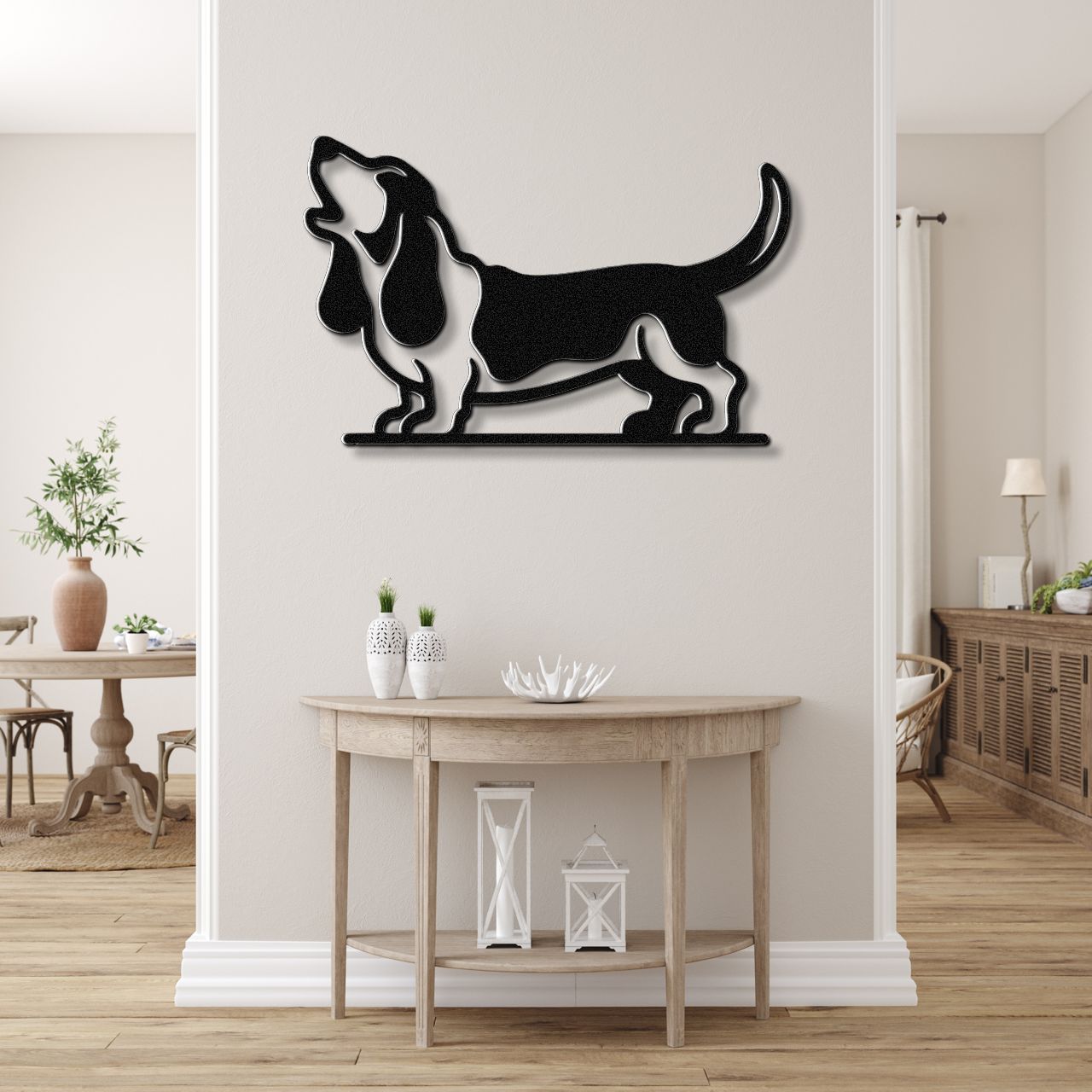 Basset Hound Metal Wall Art