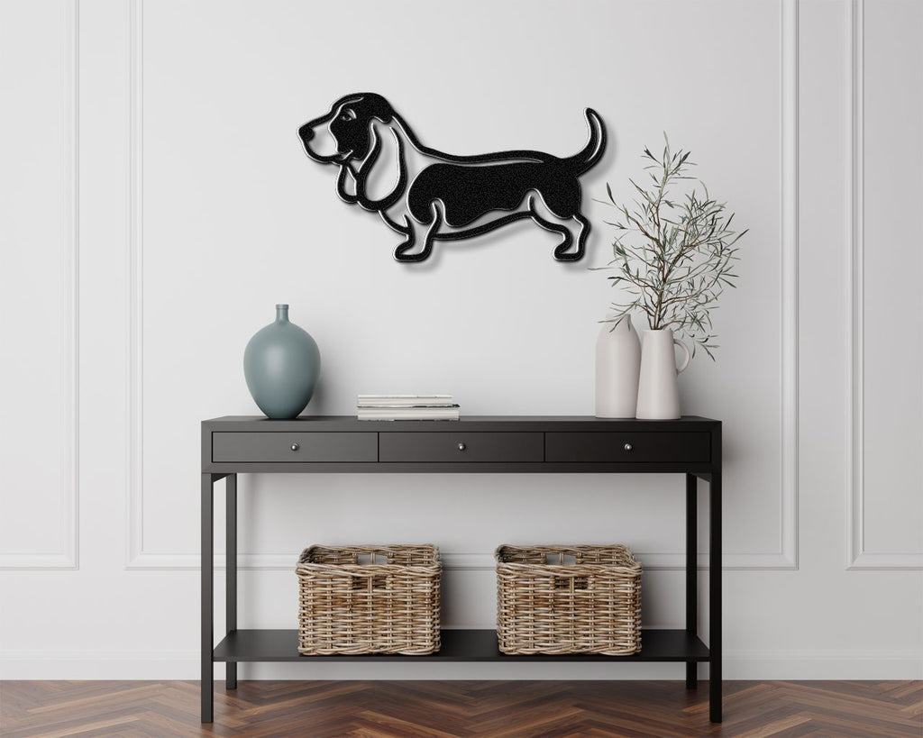 Basset Hound Metal Wall Art