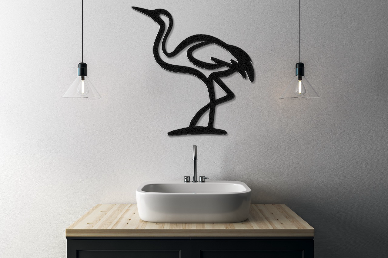 Crane Metal Wall Art