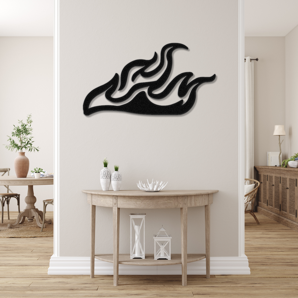 Abstract Fire Metal Wall Art