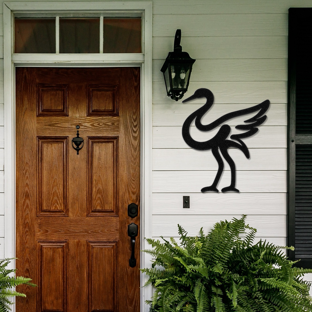 Crane Metal Wall Art