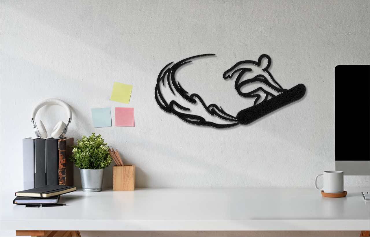 Snowboarding Metal Wall Art