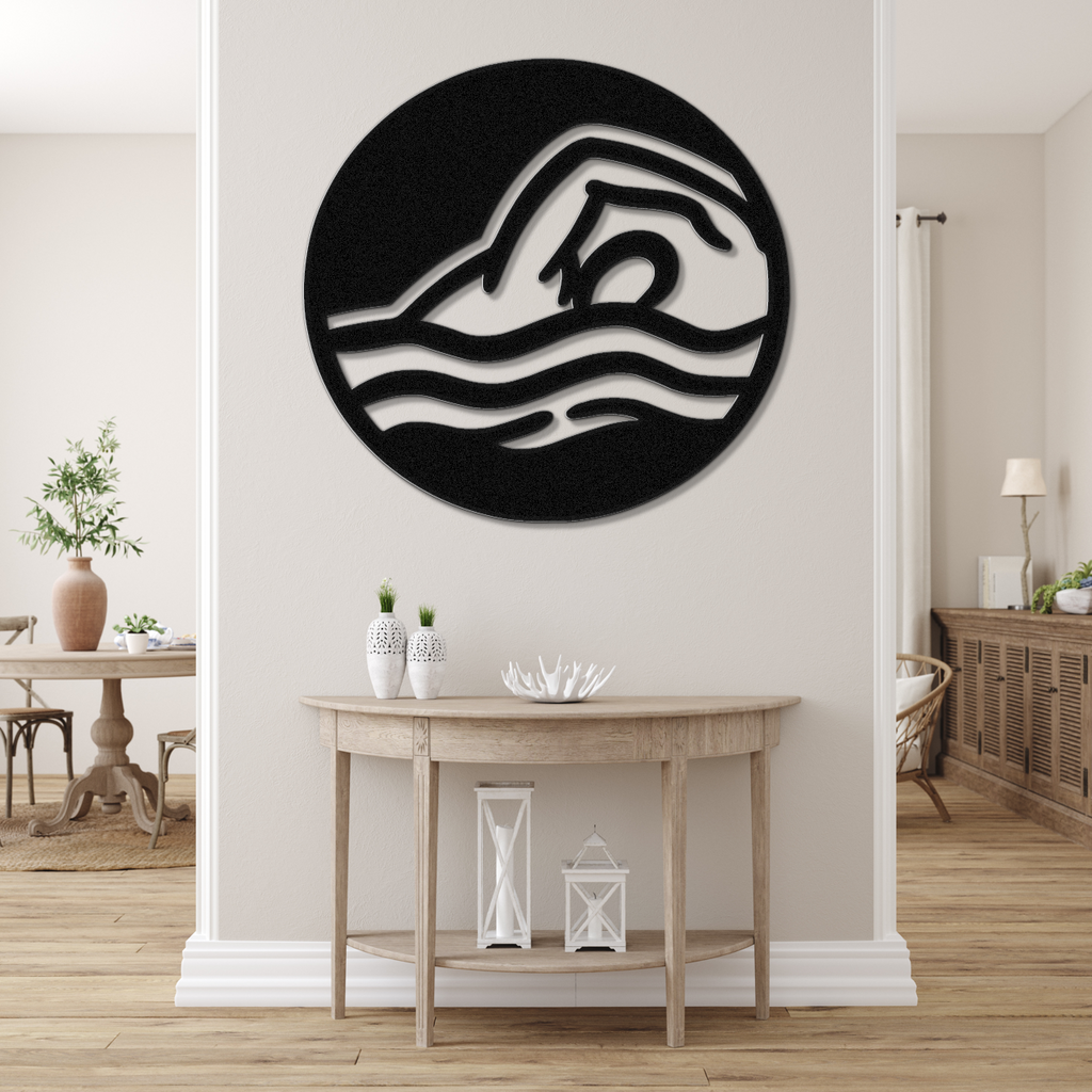 Swimmer Metal Wall Art
