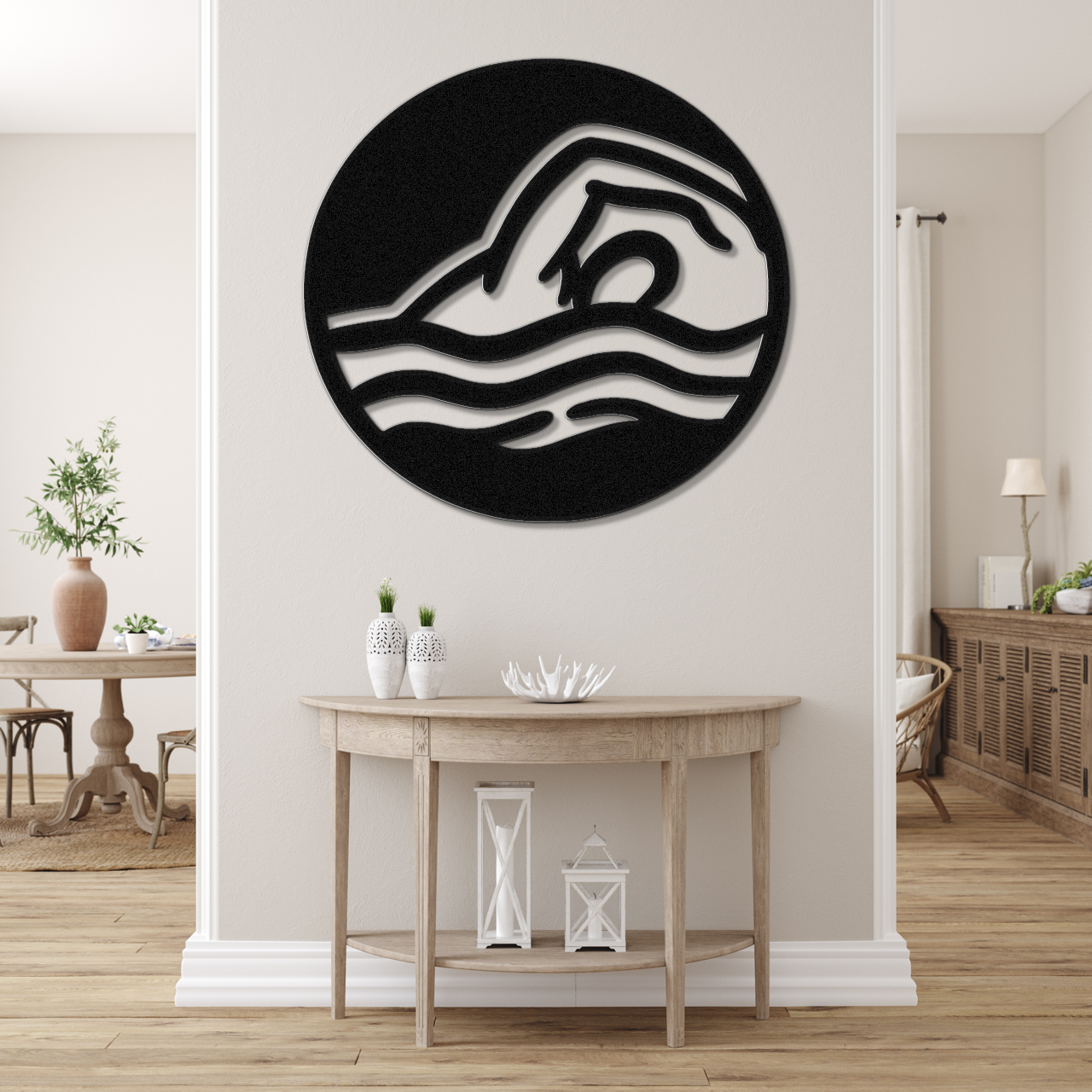 Swimmer Metal Wall Art