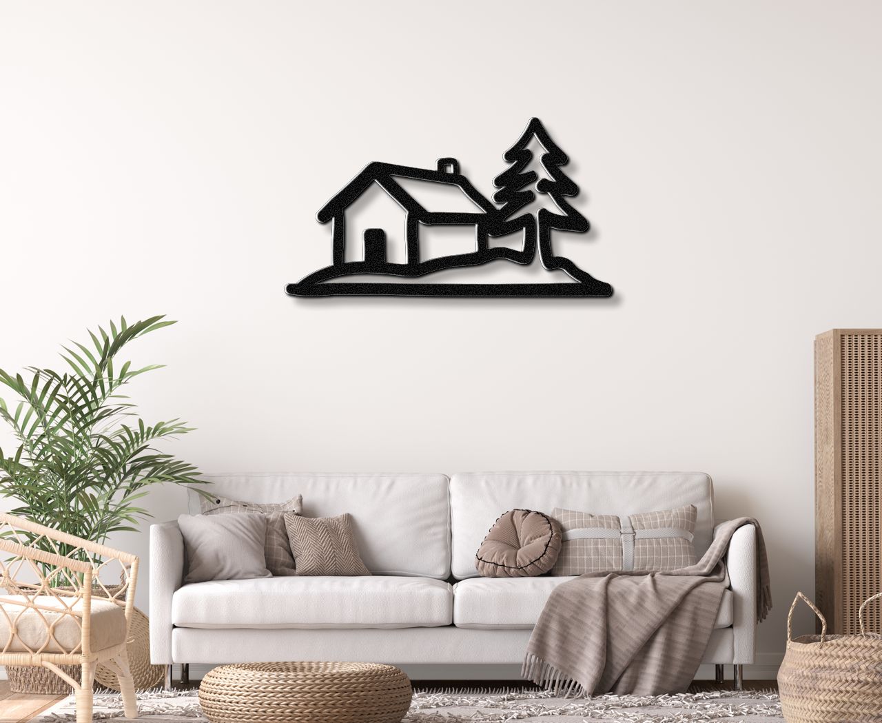 Mountain Cabin Metal Wall Art