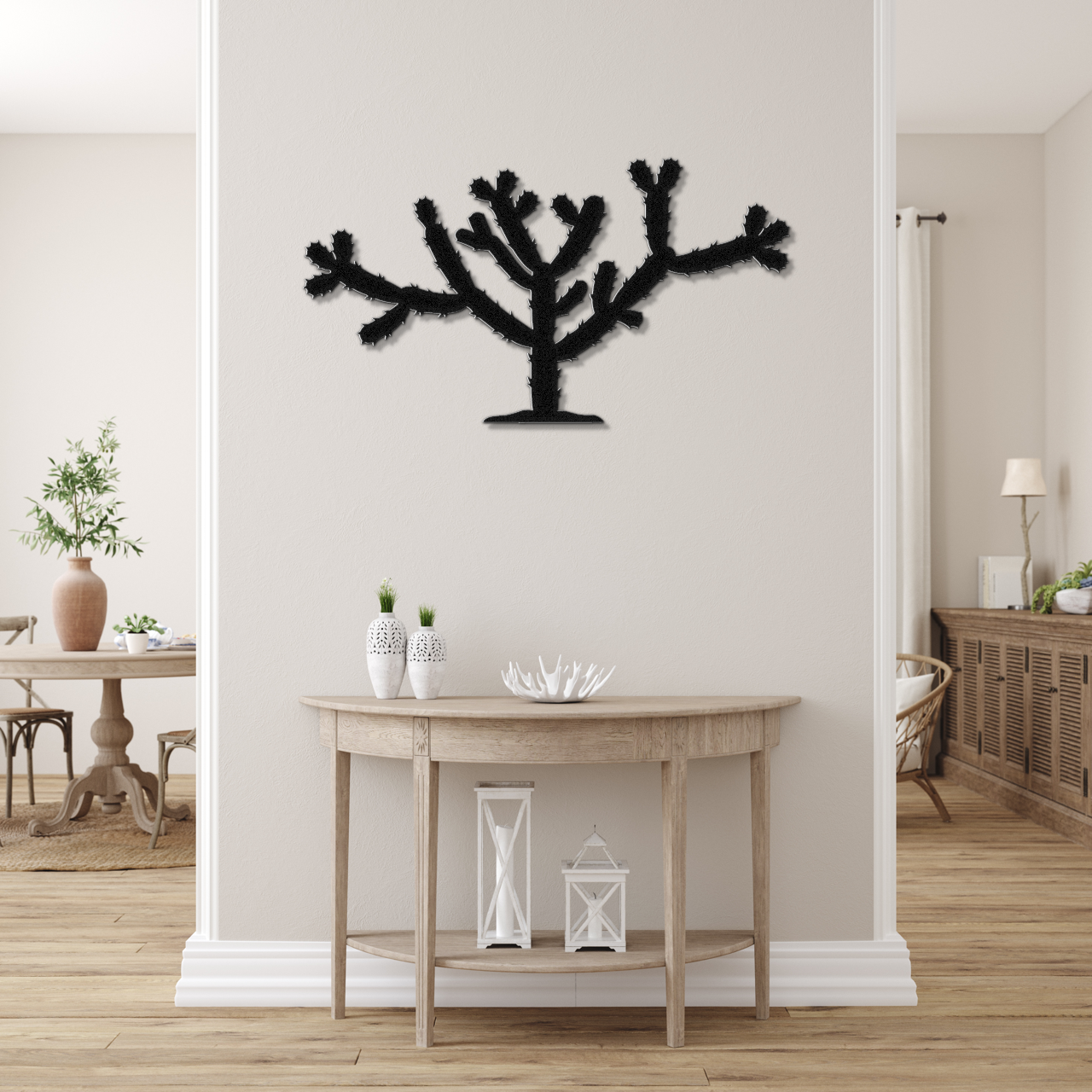 Cholla Cactus Metal Wall Art
