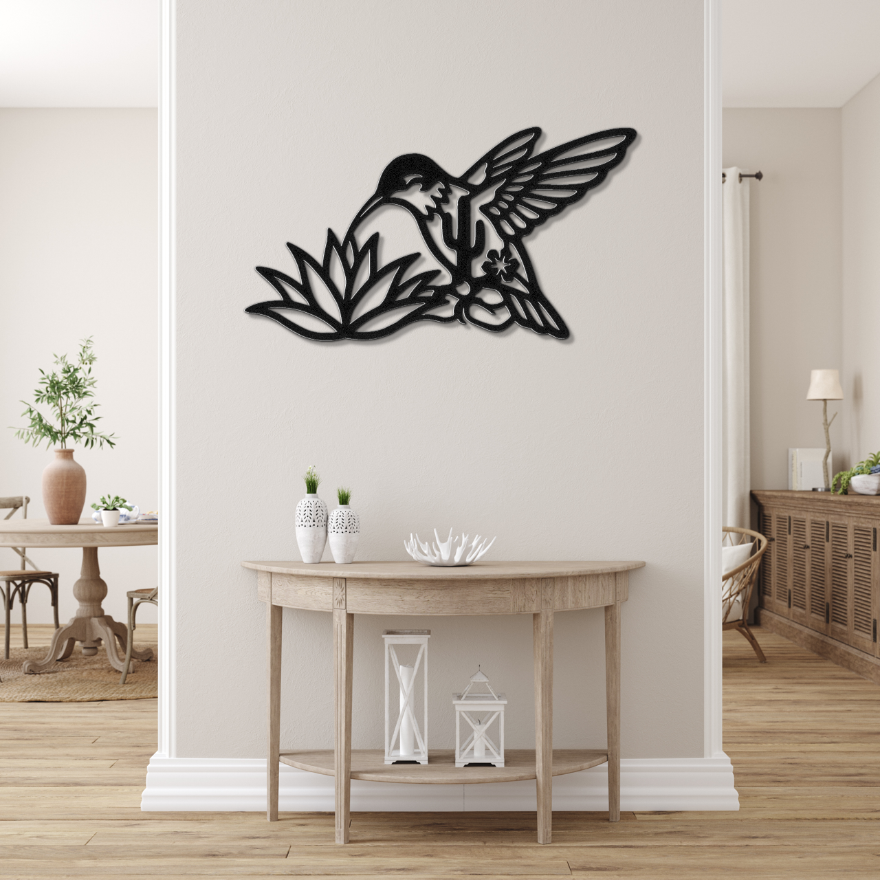 Desert Hummingbird Metal Wall Art