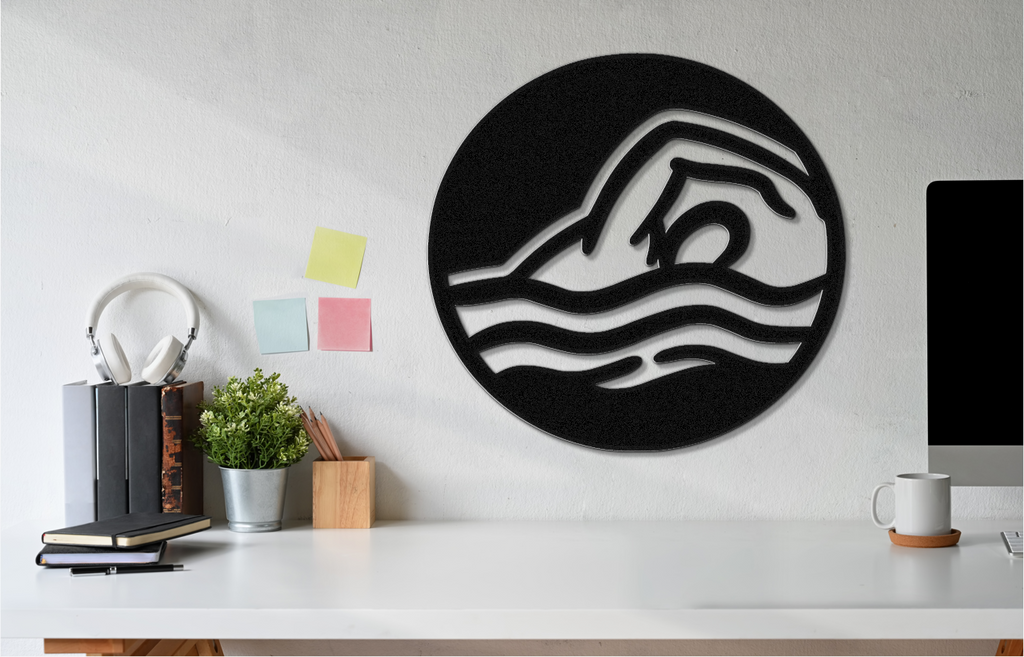 Swimmer Metal Wall Art