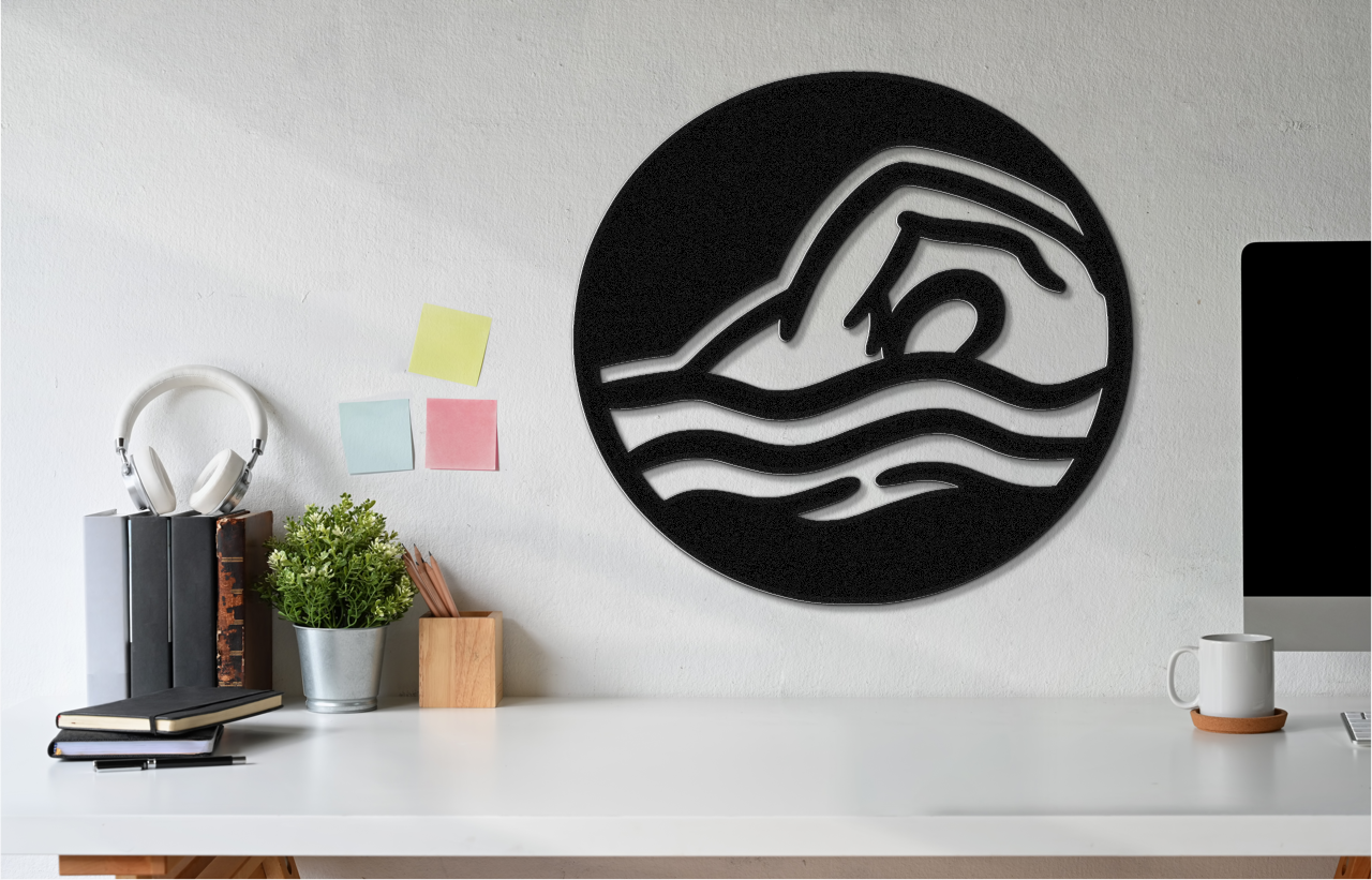 Swimmer Metal Wall Art
