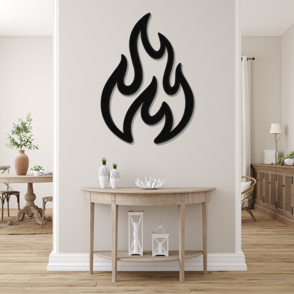 Abstract Fire Metal Wall Art