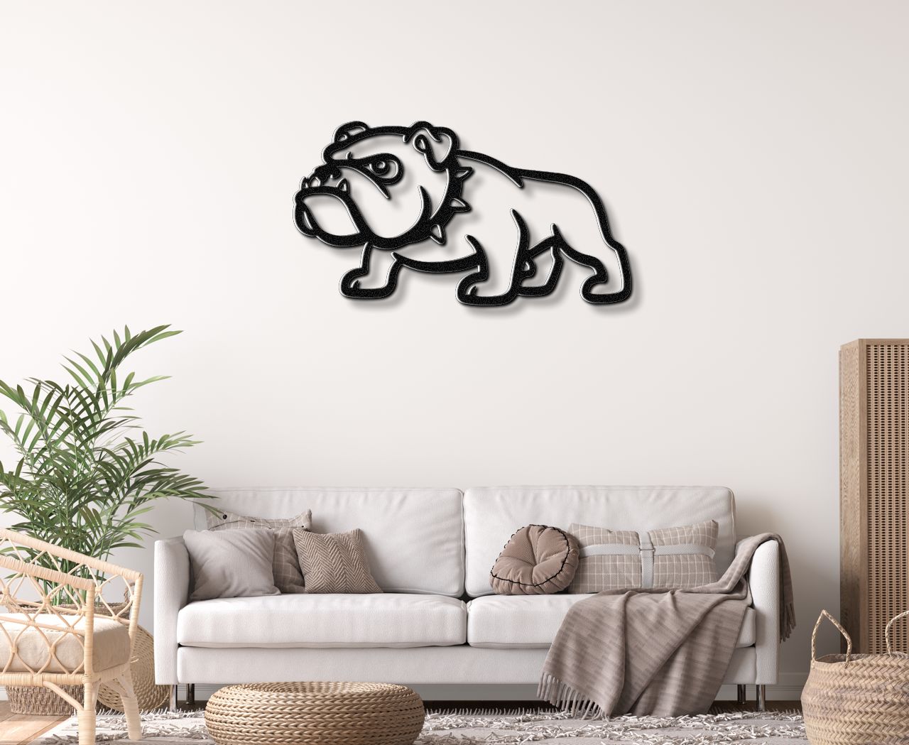 Tough Bulldog Metal Wall Art