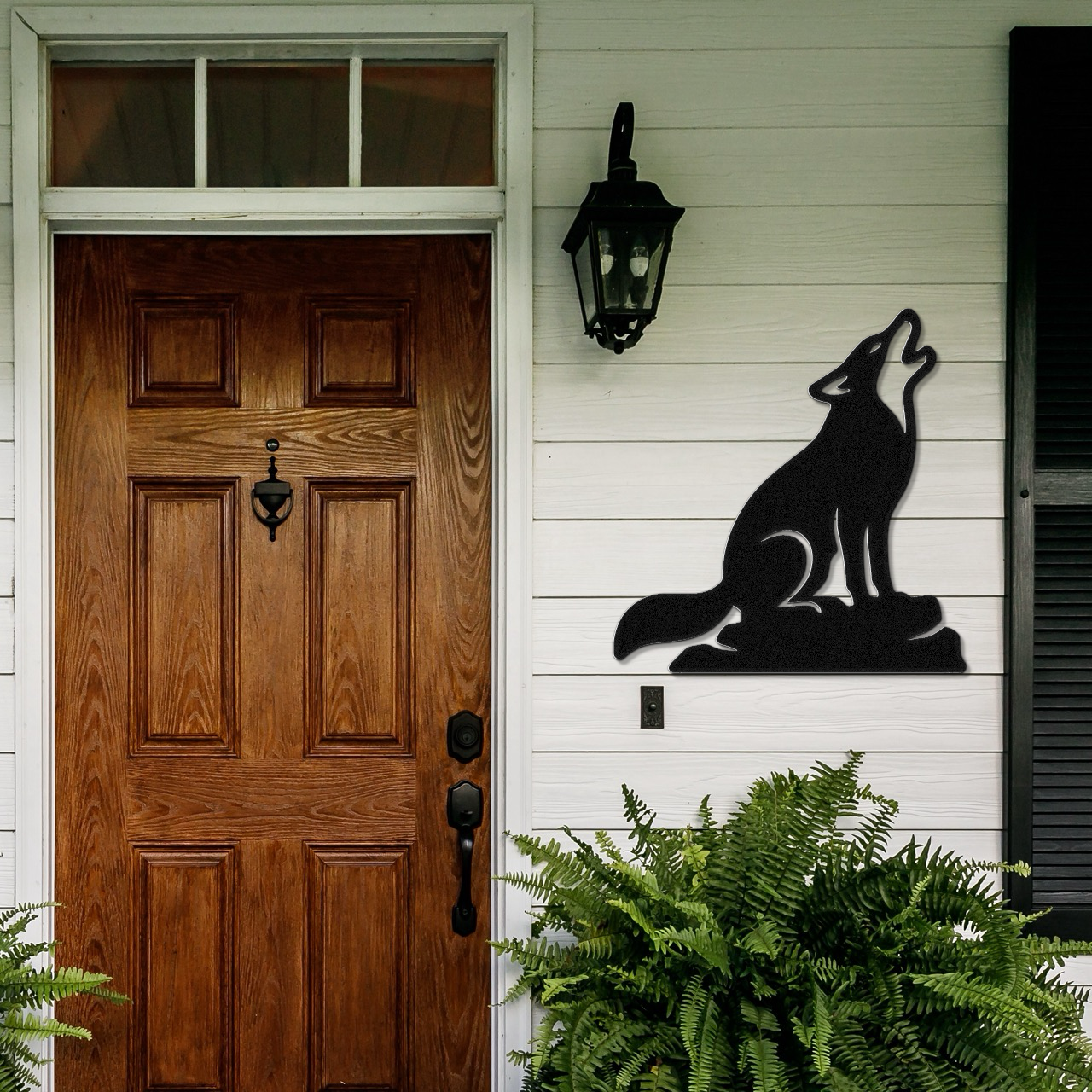 Howling Coyote Metal Wall Art