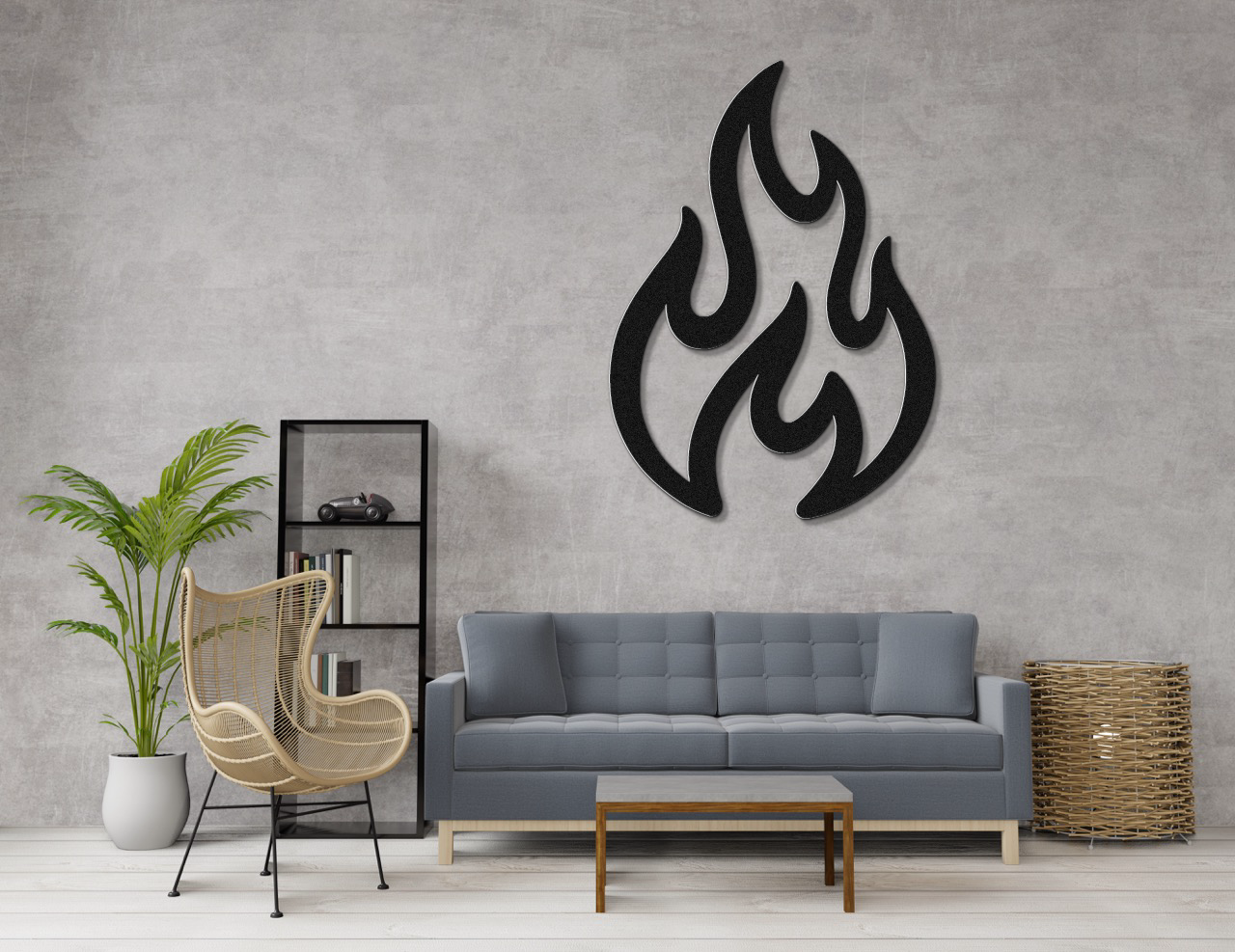 Abstract Fire Metal Wall Art