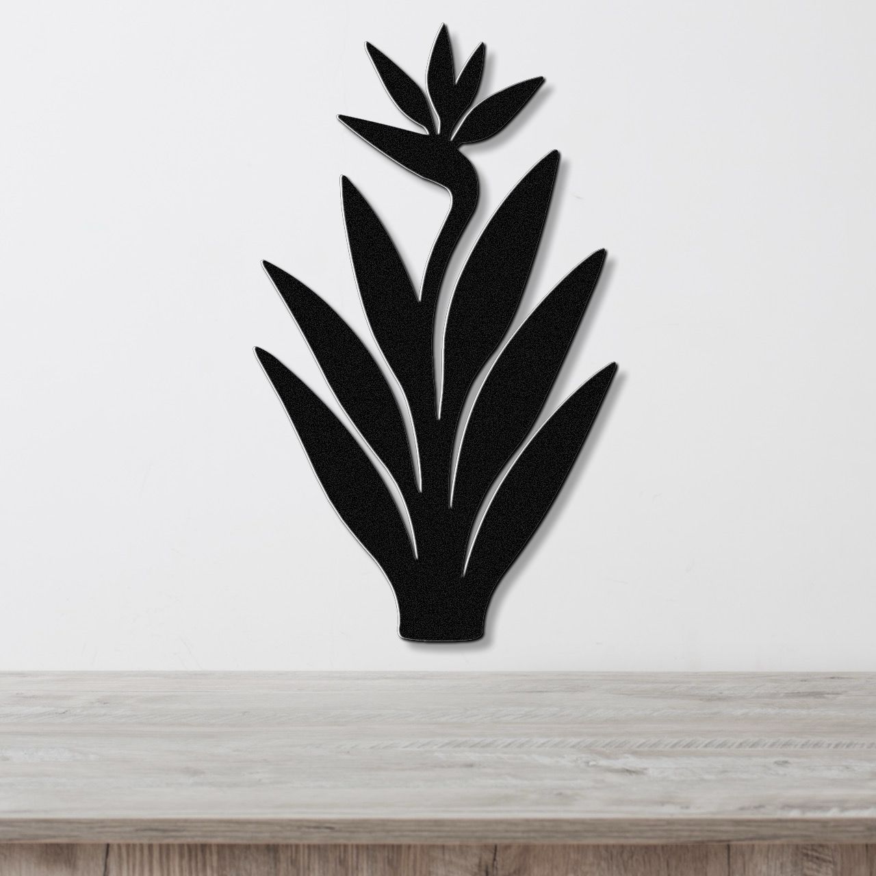 Bird of Paradise Plant Metal Wall Art