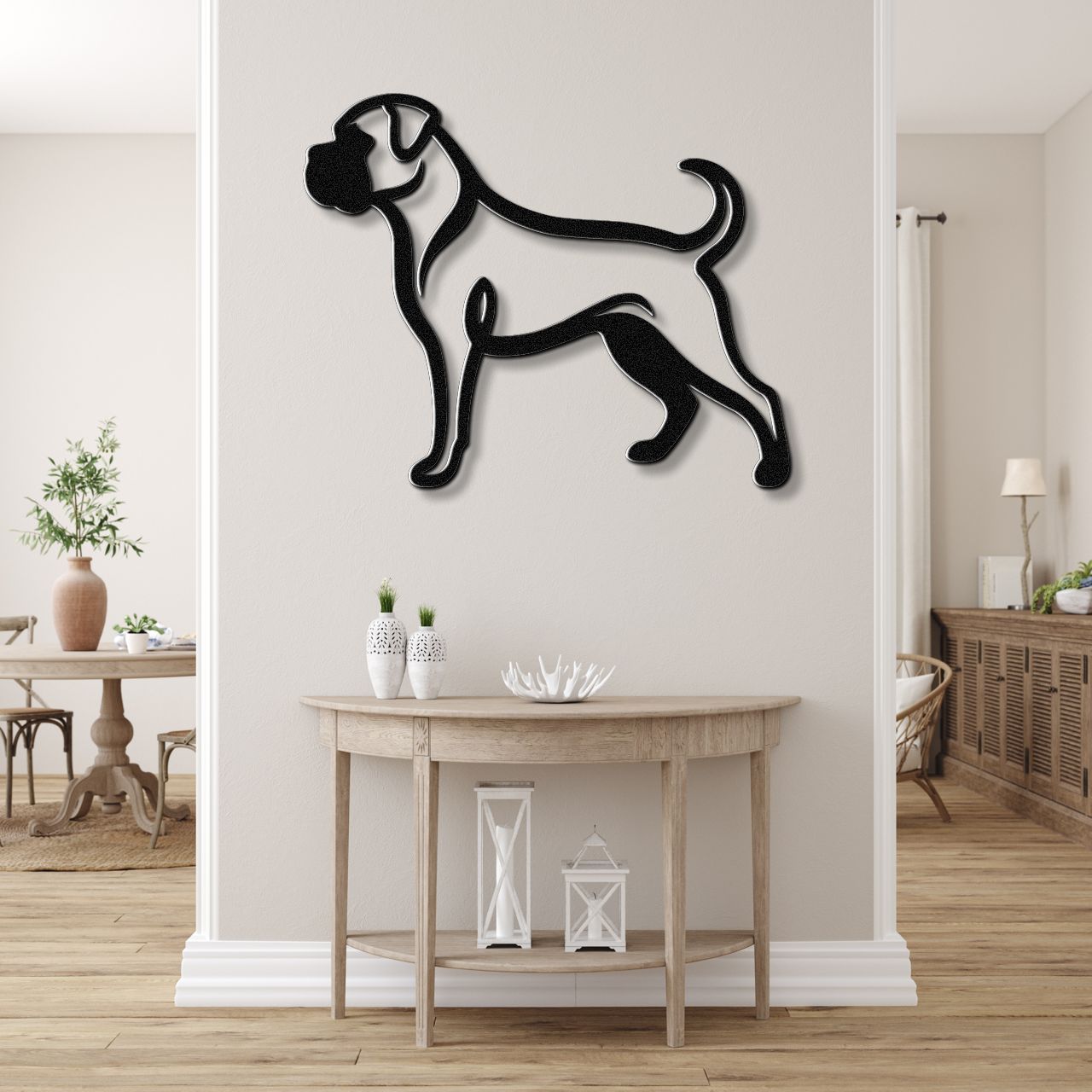 Boxer Dog Metal Wall Art