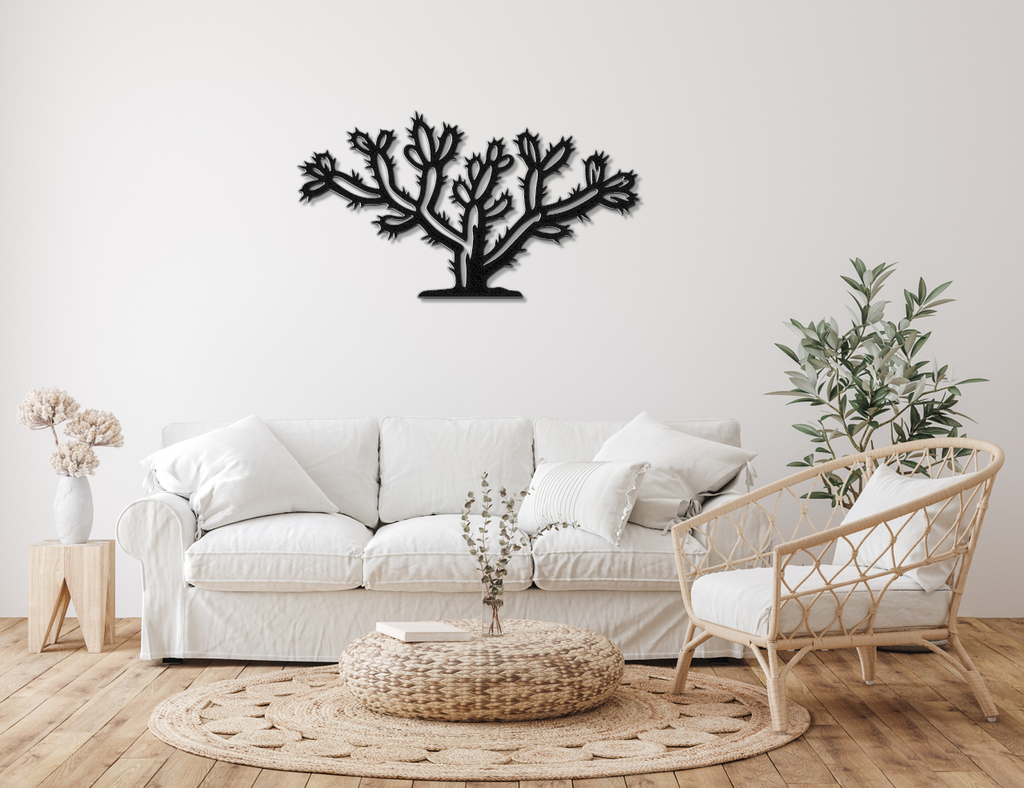 Cholla Cactus Metal Wall Art