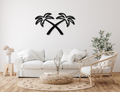 Twin Palm Tree Metal Wall Art