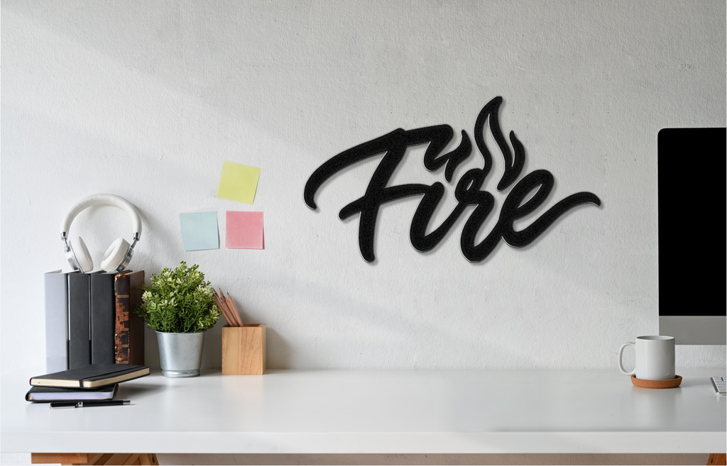 Abstract Fire Metal Wall Art