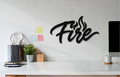 Abstract Fire Metal Wall Art